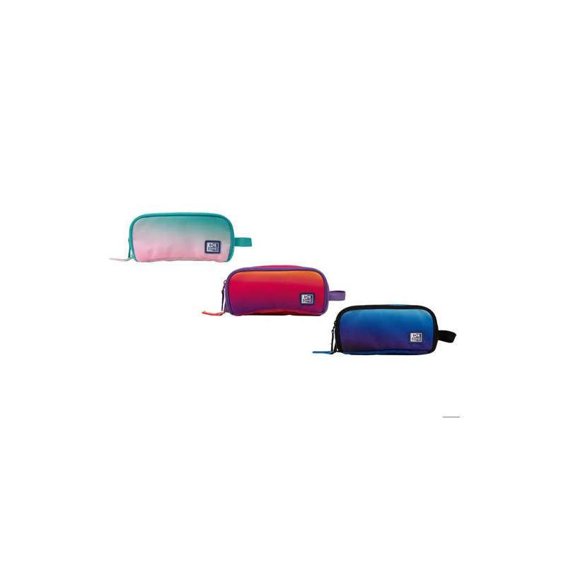ESTUCHE PORTATODO OXFORD KANGOO GRADIENT SURTIDOS TRES CREMALLERAS 80X100X220 MM
