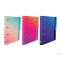 CARPETA 4 ANILLAS OXFORD EUROPEANBINDER GRADIENT TAPA EXTRADURA DIN A4 + RECAMBIO 120 HOJAS CUADRO 5