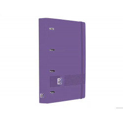 CARPETA 4 ANILLAS OXFORD EUROPEANBINDER LIVE&GO TAPA POLIFOAM DIN A4 + RECAMBIO 120 HOJAS CUADRO 5 M