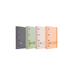 CARPETA 4 ANILLAS OXFORD EUROPEANBINDER TAPA EXTRADURA DIN A4 + RECAMBIO 120H CUADRO 5 MM BOREAL + I