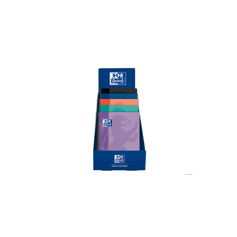 CUADERNO ESPIRAL OXFORD EUROPEANBOOK 1 SCHOOL TAPA PLASTICO DIN A4+ 80H CUADRO 5 MM EXP. SOBREMESA 2