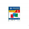LIBRETA ESCOLAR OXFORD OPENFLEX DIN A4 48 HOJAS CUADRO 4 MM PACK DE 3 UNIDADES COLORES SURTIDOS