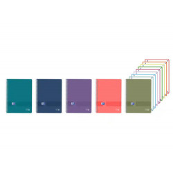 CUADERNO ESPIRAL OXFORD EUROPEANBOOK 8 LIVE&GO TAPA PLASTICO DIN A4+ 160 HOJAS CUADRO 5 MM COLORES S