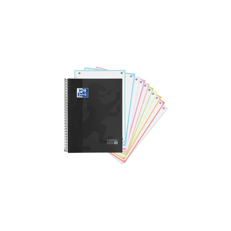 CUADERNO ESPIRAL OXFORD EUROPEANBOOK 10 SCHOOL CLASSIC TAPA EXTRADURA DIN A4+ 150 HOJAS CUADRO 5 MM