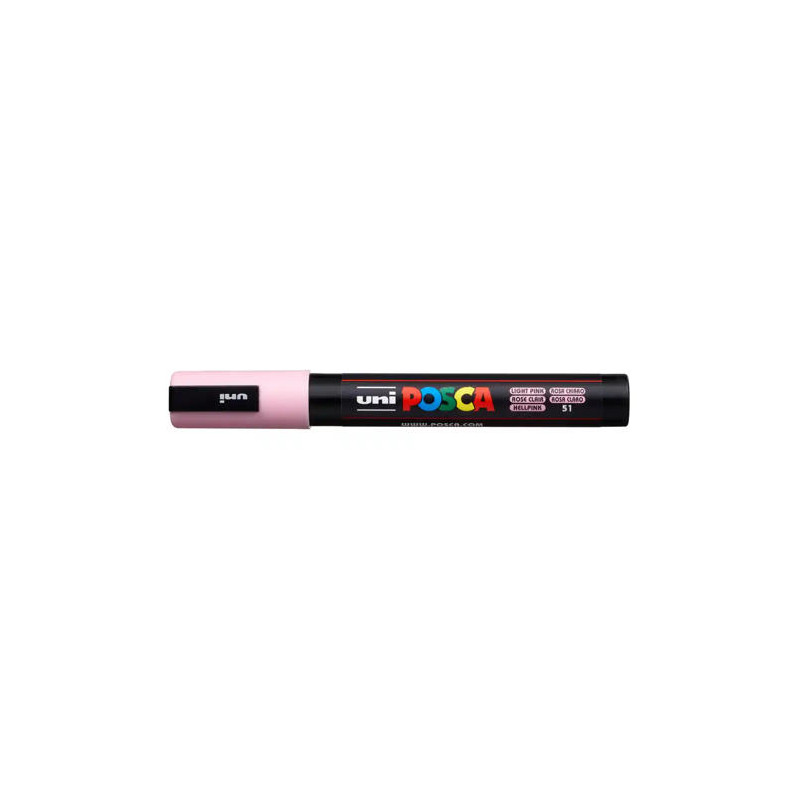 ROTULADOR UNI POSCA PC-5M MARCADOR DE PINTURA PUNTA CONICA 1,8-2,5 MM ROSA CLARO