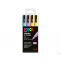 ROTULADOR UNI POSCA PC-3M/4C ESTUCHE DE 4 UNIDADES COLORES PASTEL SURTIDOS