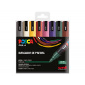 ROTULADOR UNI POSCA PC-5M/8C ESTUCHE DE 8 UNIDADES COLORES OSCUROS SURTIDOS