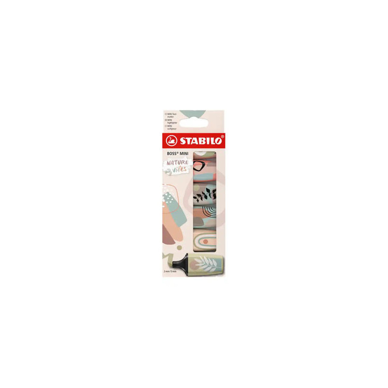 ROTULADOR STABILO BOSS MINI NATUREVIBES ESTUCHE DE 6 UNIDADES COLORES SURTIDOS