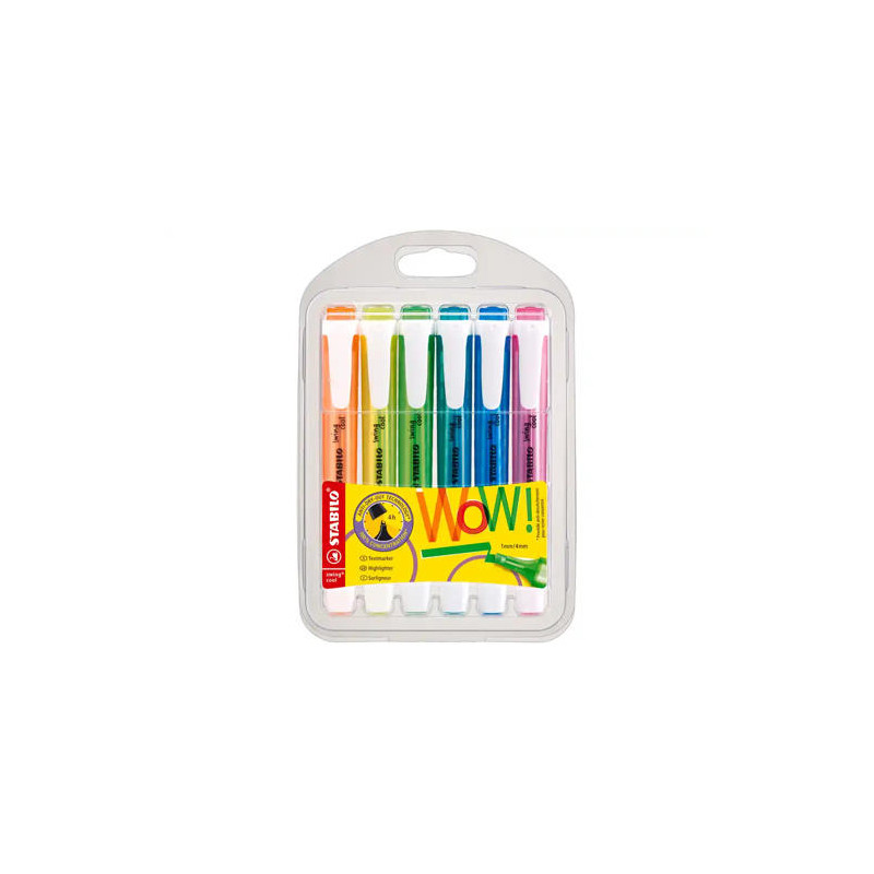ROTULADOR STABILO FLUORESCENTE SWING COOL SWING COOL ESTUCHE 6 UNIDADES COLORES SURTIDOS