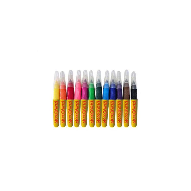 ROTULADOR PLAYCOLOR JUMBO BASIC LAVABLE CAJA DE 12 UNIDADES COLORES SURTIDOS