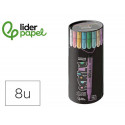 ROTULADOR LIDERPAPEL ACRYLIC BASE AGUA TODO TIPO DE SUPERFICIE PUNTA REDONDA 3 MM CAJA DE 8 UNIDADES