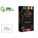 ROTULADOR LIDERPAPEL ACRYLIC BASE AGUA TODO TIPO DE SUPERFICIE PUNTA REDONDA 3 MM CAJA DE 12 UNIDADE