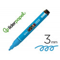 ROTULADOR LIDERPAPEL ACRYLIC BASE AGUA TODO TIPO DE SUPERFICIE PUNTA REDONDA 3 MM AZUL CLARO