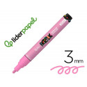 ROTULADOR LIDERPAPEL ACRYLIC BASE AGUA TODO TIPO DE SUPERFICIE PUNTA REDONDA 3 MM ROSA CLARO
