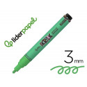 ROTULADOR LIDERPAPEL ACRYLIC BASE AGUA TODO TIPO DE SUPERFICIE PUNTA REDONDA 3 MM VERDE CLARO