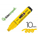 ROTULADOR LIDERPAPEL ACRYLIC BASE AGUA TODO TIPO DE SUPERFICIE PUNTA RECTANGULAR 10 MM AMARILLO