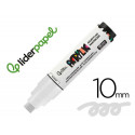 ROTULADOR LIDERPAPEL ACRYLIC BASE AGUA TODO TIPO DE SUPERFICIE PUNTA RECTANGULAR 10 MM BLANCO