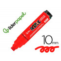 ROTULADOR LIDERPAPEL ACRYLIC BASE AGUA TODO TIPO DE SUPERFICIE PUNTA RECTANGULAR 10 MM ROJO