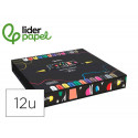 ROTULADOR LIDERPAPEL ACRYLIC BASE AGUA TODO TIPO DE SUPERFICIE DOBLE PUNTA PINCEL Y DOT CAJA DE 12 U
