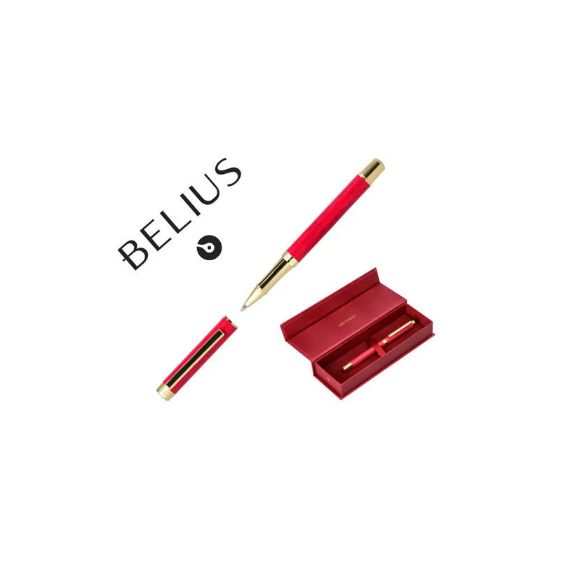 ROLLER BELIUS WILD WEST ALUMINIO COLOR GRANATE DORADO TINTA COLOR NEGRO CAJA DE DISEÑO