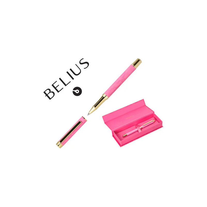 ROLLER BELIUS WILD WEST ALUMINIO COLOR ROSA DORADO TINTA COLOR NEGRO CAJA DE DISEÑO