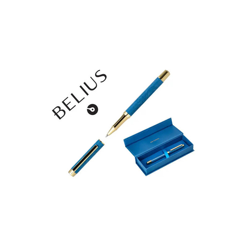 ROLLER BELIUS WILD WEST ALUMINIO COLOR AZUL MARINO DORADO TINTA COLOR NEGRO CAJA DE DISEÑO