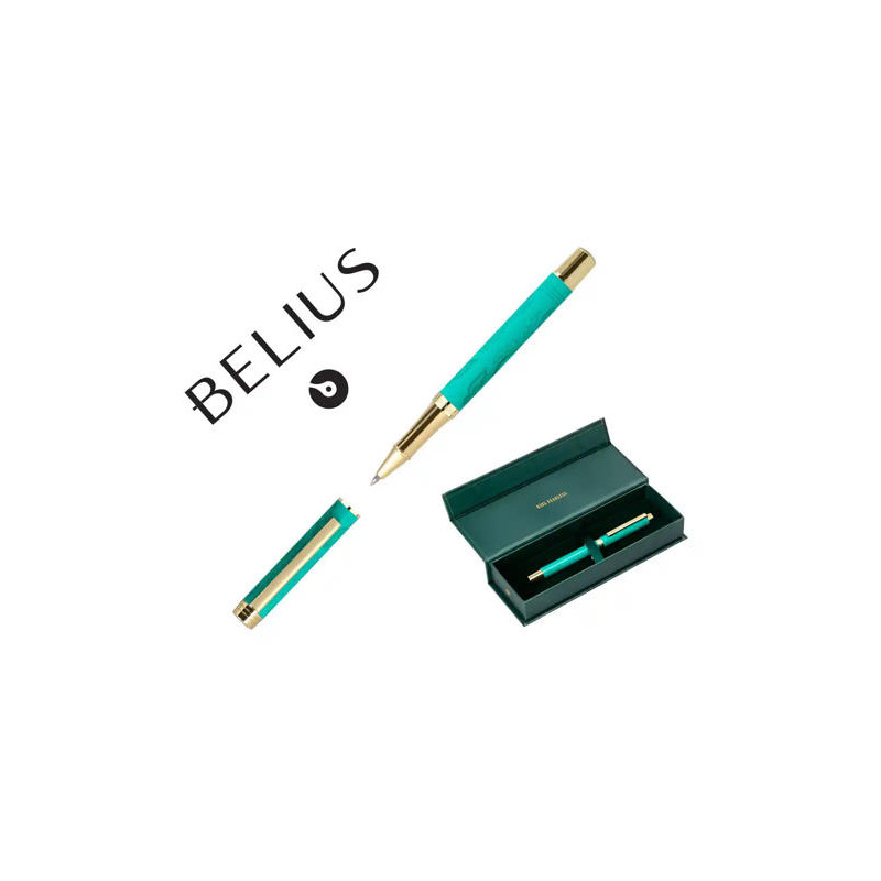 ROLLER BELIUS WILD WEST ALUMINIO COLOR VERDE DORADO TINTA COLOR NEGRO CAJA DE DISEÑO