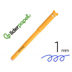 BOLIGRAFO FANTASIA LIDERPAPEL ANIMAL TOWN ARDILLA TINTA AZUL BORRABLE PUNTA 1 MM