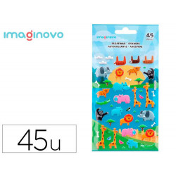 PEGATINAS IMAGINOVO CUTE ANIMALES SAFARI CON RELIEVE 190X105 MM EN BLISTER