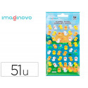 PEGATINAS IMAGINOVO CUTE ANIMALES PATOS CON RELIEVE 190X105 MM EN BLISTER
