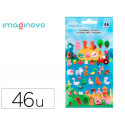PEGATINAS IMAGINOVO CUTE ANIMALES GRANJA CON RELIEVE 190X105 MM EN BLISTER
