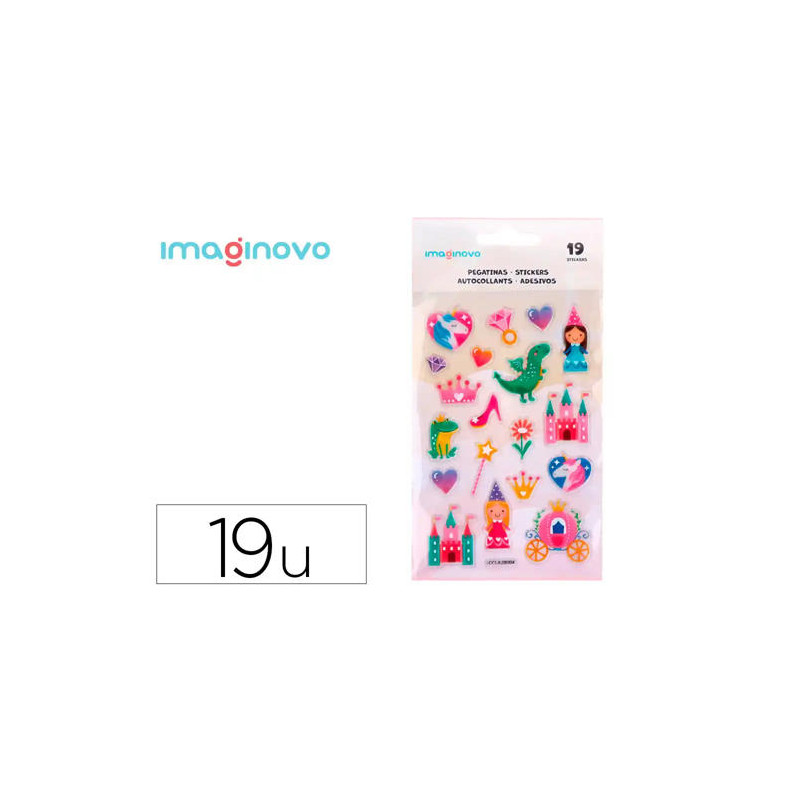 PEGATINAS IMAGINOVO PRINCESAS MAGIC DREAMS PVC 190X105 MM EN BLISTER
