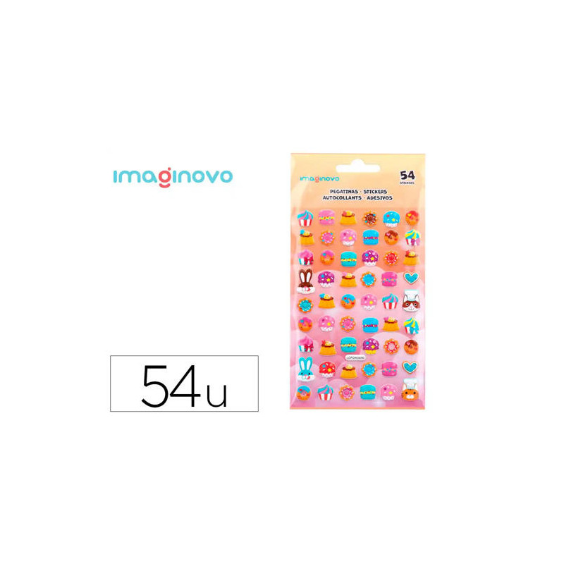PEGATINAS IMAGINOVO DULCES MAGIC DREAMS CON RELIEVE 190X105 MM EN BLISTER