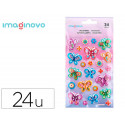 PEGATINAS IMAGINOVO MARIPOSAS MAGIC DREAMS CON RELIEVE 190X105 MM EN BLISTER