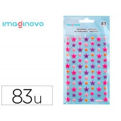 PEGATINAS IMAGINOVO ESTRELLAS MAGIC DREAMS CON RELIEVE 190X105 MM EN BLISTER