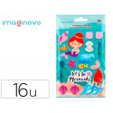 PEGATINAS IMAGINOVO SIRENAS MAGIC DREAMS CON RELIEVE 210X130 MM EN BLISTER