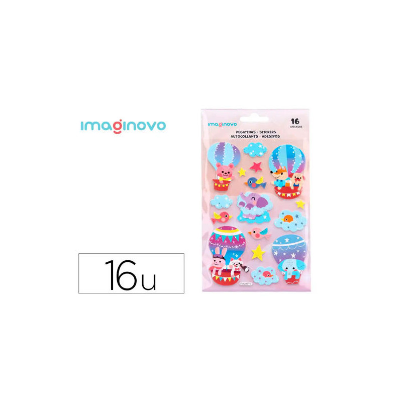 PEGATINAS IMAGINOVO GLOBO MAGIC DREAMS CON RELIEVE 210X130 MM EN BLISTER
