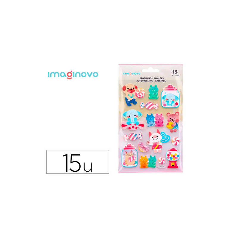 PEGATINAS IMAGINOVO DULCES MAGIC DREAMS CON RELIEVE 210X130 MM EN BLISTER