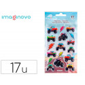 PEGATINAS IMAGINOVO KIDS CARRERAS GOMA EVA 190X105 MM EN BLISTER
