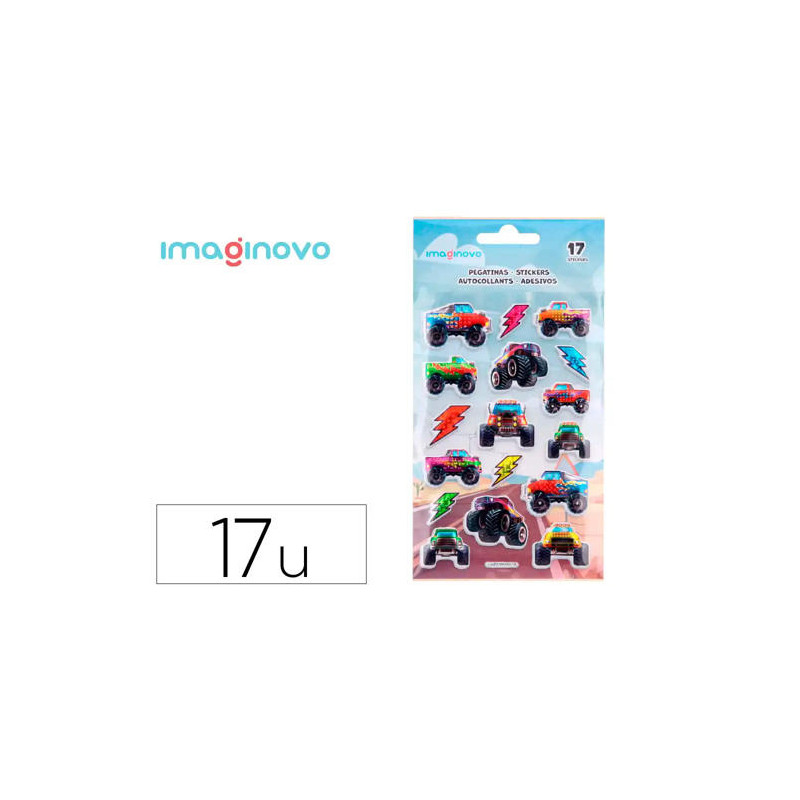 PEGATINAS IMAGINOVO KIDS CARRERAS GOMA EVA 190X105 MM EN BLISTER
