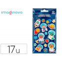 PEGATINAS IMAGINOVO LUMINOSAS ASTRONAUTAS LUMINOSAS 250X145 MM EN BLISTER