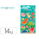 PEGATINAS IMAGINOVO LUMINOSAS DINOSAURIOS LUMINOSAS 190X105 MM EN BLISTER