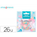 PEGATINAS IMAGINOVO NOTAS ADHESIVAS PAPEL FORMA OSO Y CORAZON 110X105 MM EN BLISTER