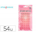 PEGATINAS IMAGINOVO GEMAS BLANCAS Y ROSAS BRILLANTES CON RELIEVE PARA TODAS SUPERFICIES 190X105 MM E