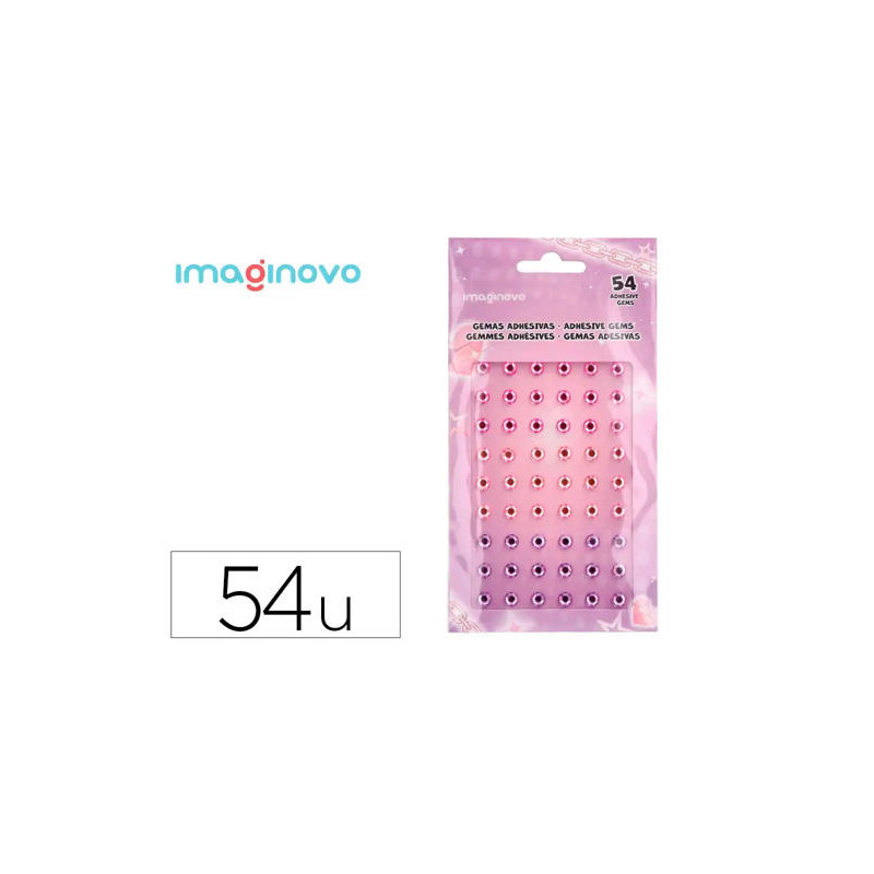 PEGATINAS IMAGINOVO GEMAS ROSAS Y MORADAS BRILLANTES CON RELIEVE PARA TODAS SUPERFICIES 190X105 MM E