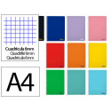 CUADERNO ESPIRAL LIDERPAPEL DIN A4 SMART TAPA BLANDA 80H 75GR CUADRO 6 MM CON MARGEN COLORES SURTIDO