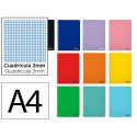 CUADERNO ESPIRAL LIDERPAPEL DIN A4 SMART TAPA BLANDA 80H 75GR MILIMETRADO 2MM COLORES SURTIDOS