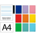 CUADERNO ESPIRAL LIDERPAPEL DIN A4 SMART TAPA BLANDA 80H 75GR RAYADO MONTESSORI 3,5MM CON MARGEN COL