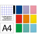 CUADERNO ESPIRAL LIDERPAPEL DIN A4 WITTY TAPA DURA 80H 90GR CUADRO 8MM CON MARGEN COLORES SURTIDOS