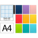 CUADERNO ESPIRAL LIDERPAPEL DIN A4 WITTY TAPA DURA 80H 90GR RAYADO N46 COLORES SURTIDOS